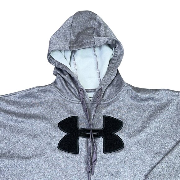 Under Armour Hoodie Womens Small Purple Cold Gear Loose Pullover Fleece Chenille - Picture 2 of 11